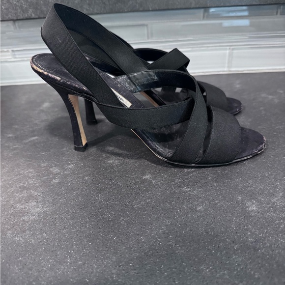 Manolo Blahnik Black Strappy Heels - Picture 3 of 6
